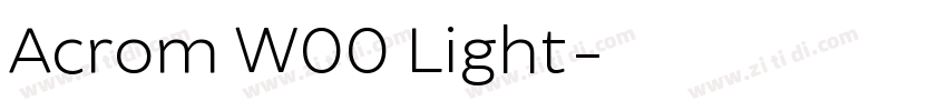 Acrom W00 Light字体转换